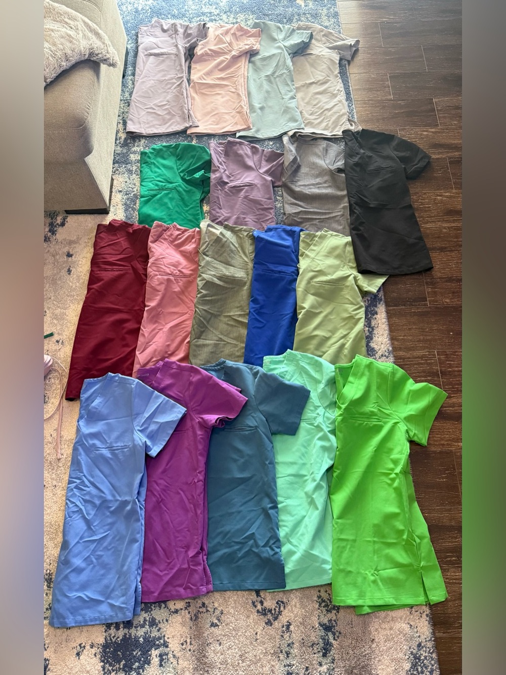Mandala Scrub Lot XS Tops Small Bottoms